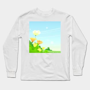 Yellow Flower Art Long Sleeve T-Shirt